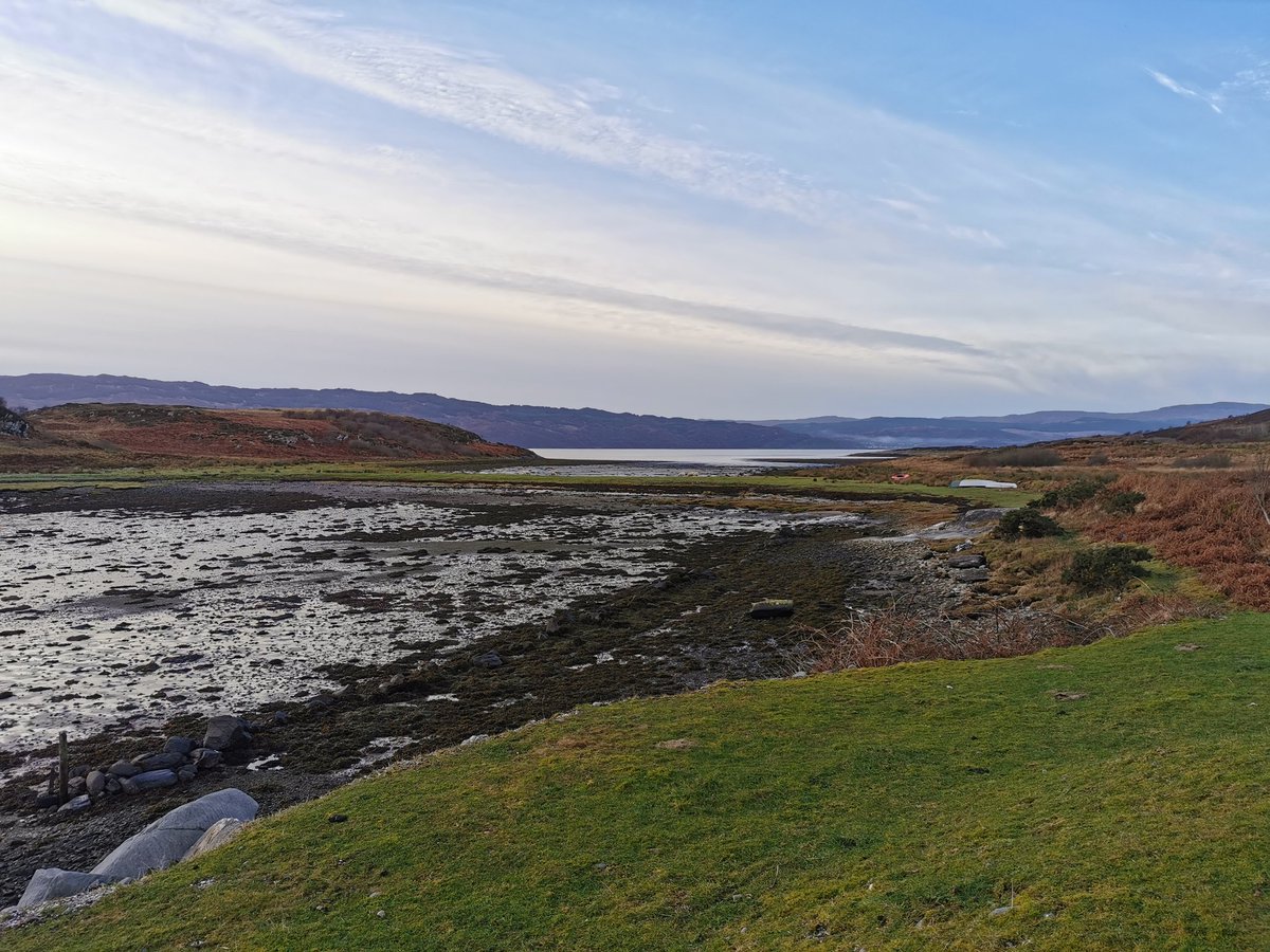 afford some pasture land for the island's inhabitants. Rounding the edge of Creag Loisgte, the double bay and causeway in the lee of the island can be seen. Salann Bay ('bay of the heel') to the left is used by the BB outdoor centre here to launch sailing dinghies, offering...