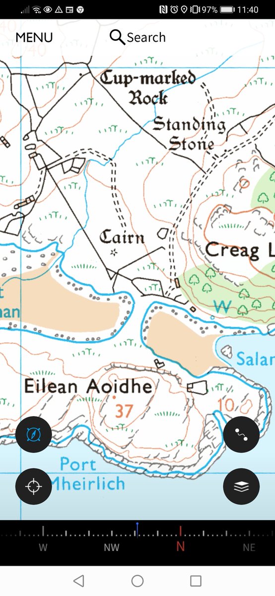 afford some pasture land for the island's inhabitants. Rounding the edge of Creag Loisgte, the double bay and causeway in the lee of the island can be seen. Salann Bay ('bay of the heel') to the left is used by the BB outdoor centre here to launch sailing dinghies, offering...