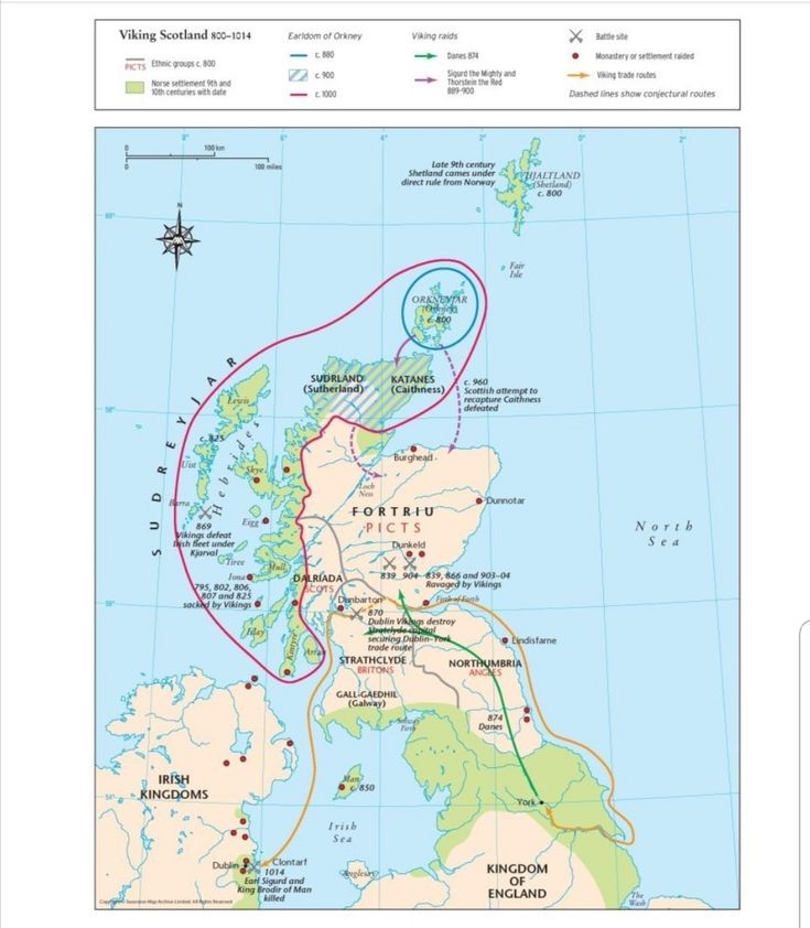 Vikings, or the Gall-Gaill as the Irish chroniclers termed them, ranged across the seas of Northern Britain from the late c8th, their attacks leading to the collapse of the Western Kingdom of Dalriada - closely commensurate to modern Argyll - by the mid c.9th. These waters were..