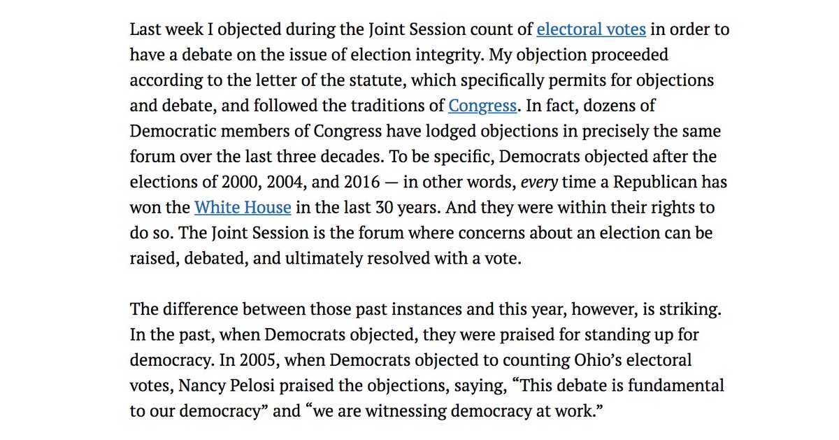 SenHawleyPress's tweet image. Sadly, much of the media and many members of the Washington establishment want to deceive Americans into thinking those who raised concerns incited violence, simply by voicing the concern. That’s false. And the allegation itself is corrosive and dangerous. themissouritimes.com/opinion-why-i-…