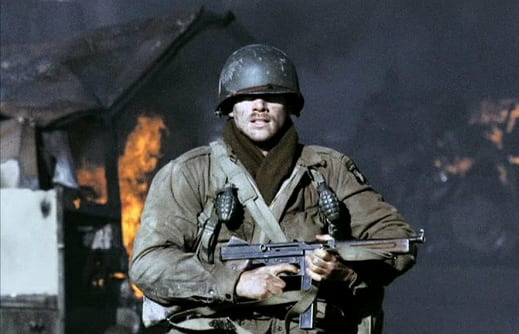 There was no radio communication available, so friendly fire was coming at Easy from Item. This led to Lt Ronald Speirs doing his incredible run across the middle of the town (pink line), under fire from the Germans, to liaise with Item.4/