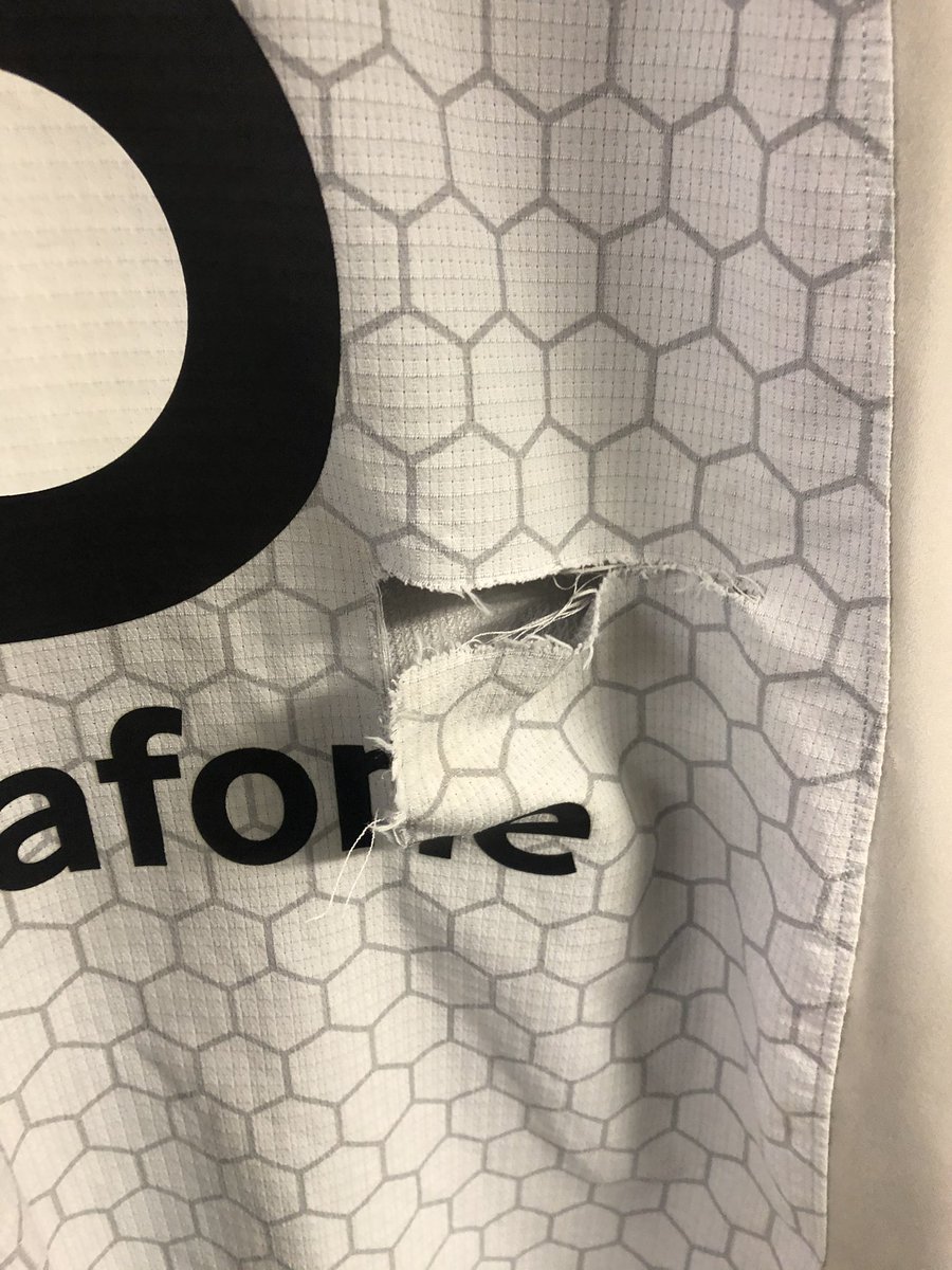 WaspsKitMan's tweet photo. Kitman Clearout. Mr Young accidentally broke his shirt at the Rec last Friday. If anyone would like to give this poor shirt a new home, Like Follow and Retweet #everykitmanknows Wales 🏴󠁧󠁢󠁷󠁬󠁳󠁿Harry will pick a winner on Sunday. Happy Wednesday everyone 🍷🍷 https://t.co/lOdVfXoQcx