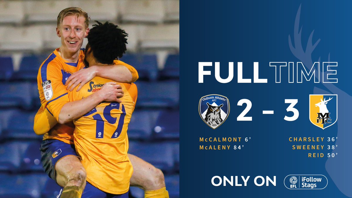 mansfieldtownfc's tweet photo. 𝗙𝗢𝗨𝗥 league wins in a row! 🔥 https://t.co/6lar10tMuj