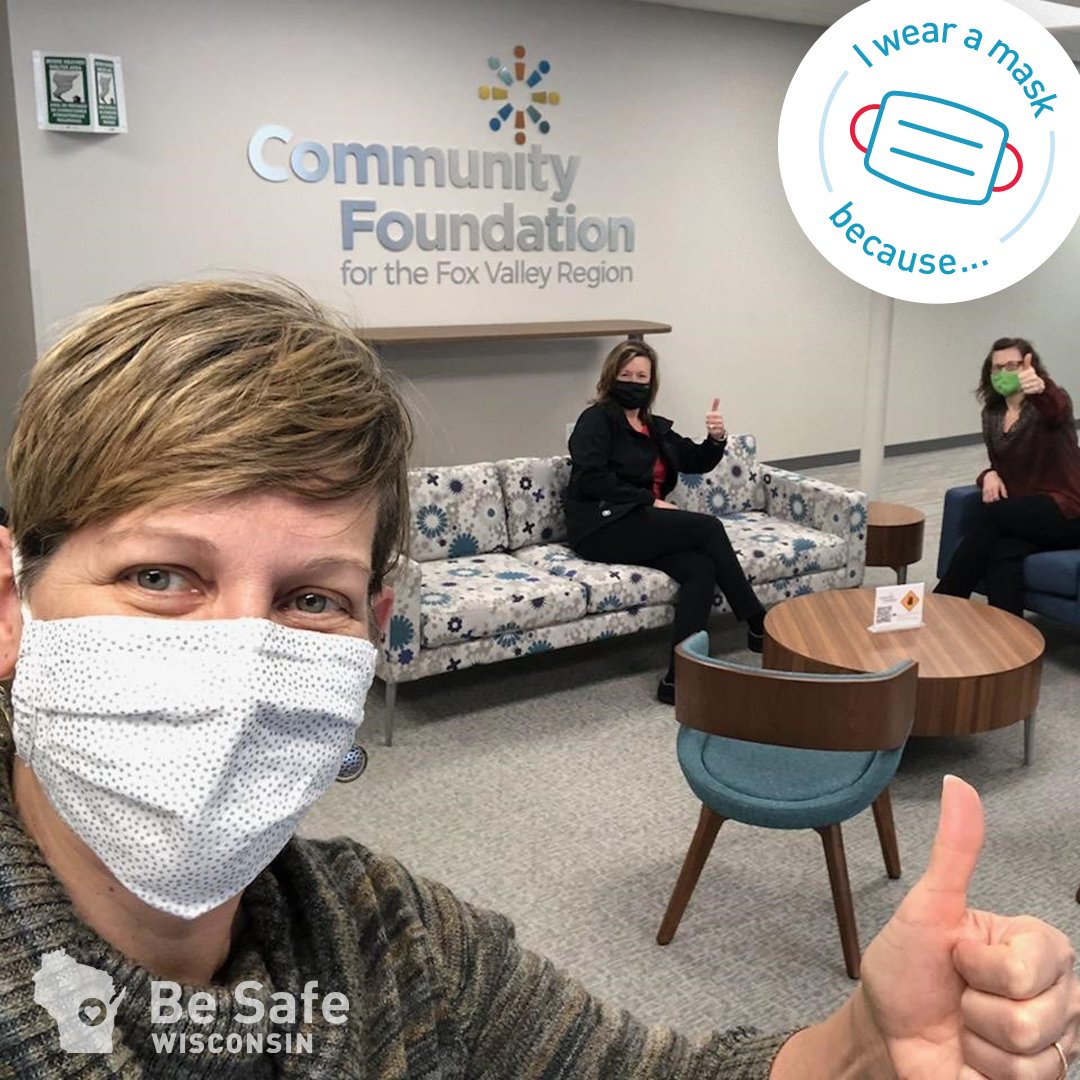 BeSafeWisconsin's tweet photo. "I wear a mask to keep my coworkers safe." -- Tammy Geenen, VP of Community Engagement, @CFFoxValley
#WIWearAMask #WhyIWearAMask #ForwardSafelyTogether https://t.co/wtY3khEXGh