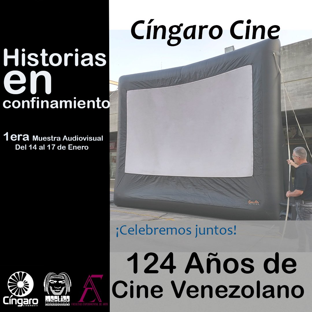 Del 14 al 17 de Enero tenemos la 1era Muestra Audiovisual de HISTORIAS EN CONFINAMIENTO, cortometrajes rodados por estudiantes de la cátedra de Dirección de <a href="/feda_luz/">Facultad Experimental de Arte.</a>
Bajo la mentoria del Profesor y Realizador Audiovisual Ionesco Troconis <a href="/ionesco1/">Ionesco  Troconis</a> #Cinema #cineencasa