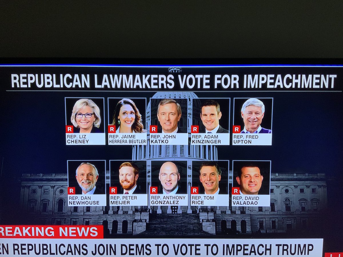 ananavarro's tweet photo. Thank you, @RepLizCheney, @HerreraBeutler, @RepJohnKatko, @RepKinzinger, @RepFredUpton, @RepNewhouse, @RepMeijer, @RepAGonzalez, @RepTomRice, @RepDavidValadao for putting country over Party. You will go down on the right side of history. https://t.co/IzxYqbRQKY