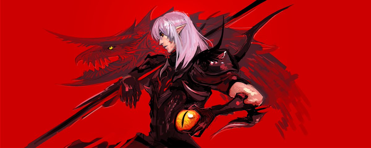 estinien paint sketch :0 #ffxiv #ff14 #ffxivart #estinien #nidhogg #dragoon