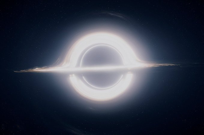 To create the visual effects for the wormhole and a rotating, supermassive black hole in Interstellar (2014), the CGI rendering software based on Kip Thorne's equations took 100 hours to complete the processing steps, totaling 800 terabytes of data [more: buff.ly/2KEvHdY]