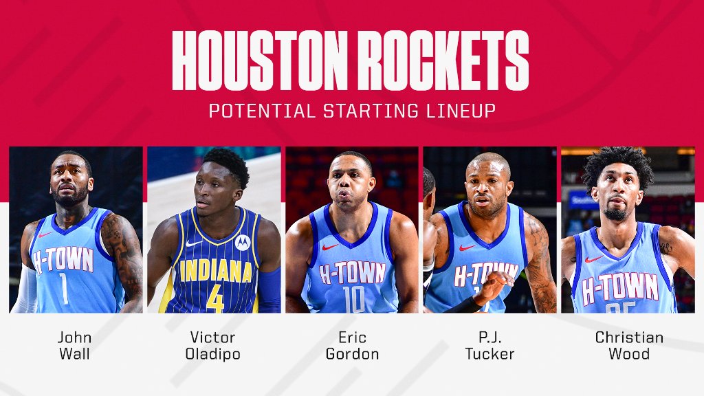 espn's tweet image. The Rockets lose Harden and adds Oladipo 👀