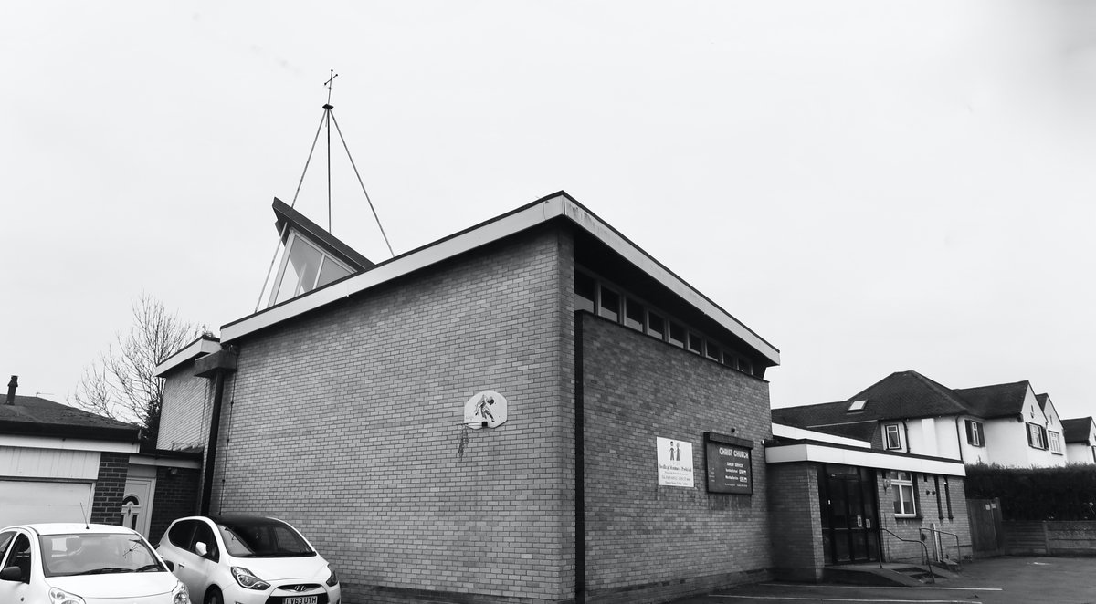 Going off at weird angles, the Christ Church Lutheran Church with a bonus basketball hoop (THREAD 4 of 5)