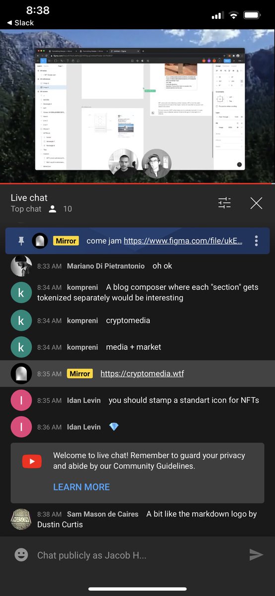 js_horne's tweet photo. 🌜🌞🌛 x 🌫

Watching @Iiterature and @jondashkyle live-designing the experience for embedding @ourZORA NFTs into @viamirror

They’re currently brainstorming what a universal embed could look like as well as discussing a standard NFT logo.

https://t.co/eYurMdw90G https://t.co/uB9RFvJ2k6