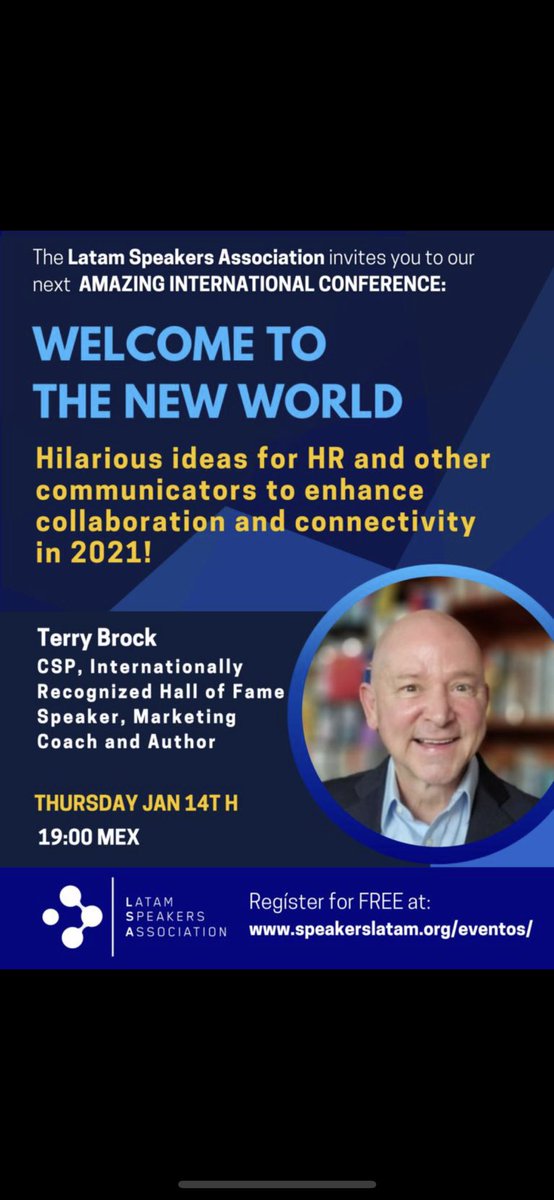 LSA te invita a nuestra conferencia de enero internacional no puedes perderte esta magna conferencia Terry Brock habla de como colaborar mejor