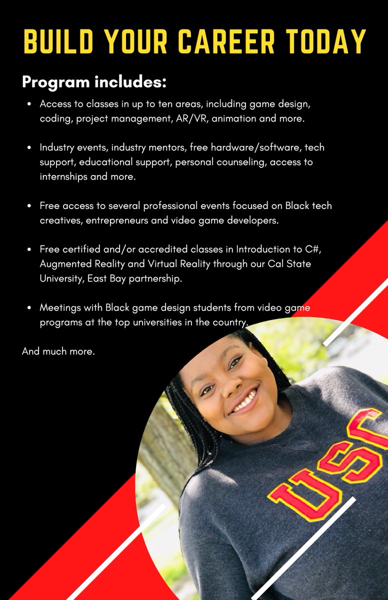 WeAreGameheads's tweet image. We are excited to announce the launch of our new program -- the Black Video Game Scholars Program – aimed at increasing the number of young Black students in the #videogame industry pipeline! Learn more &amp;amp; apply NOW for this free program: tinyurl.com/BlackVideoGame… #VideoGameCareers