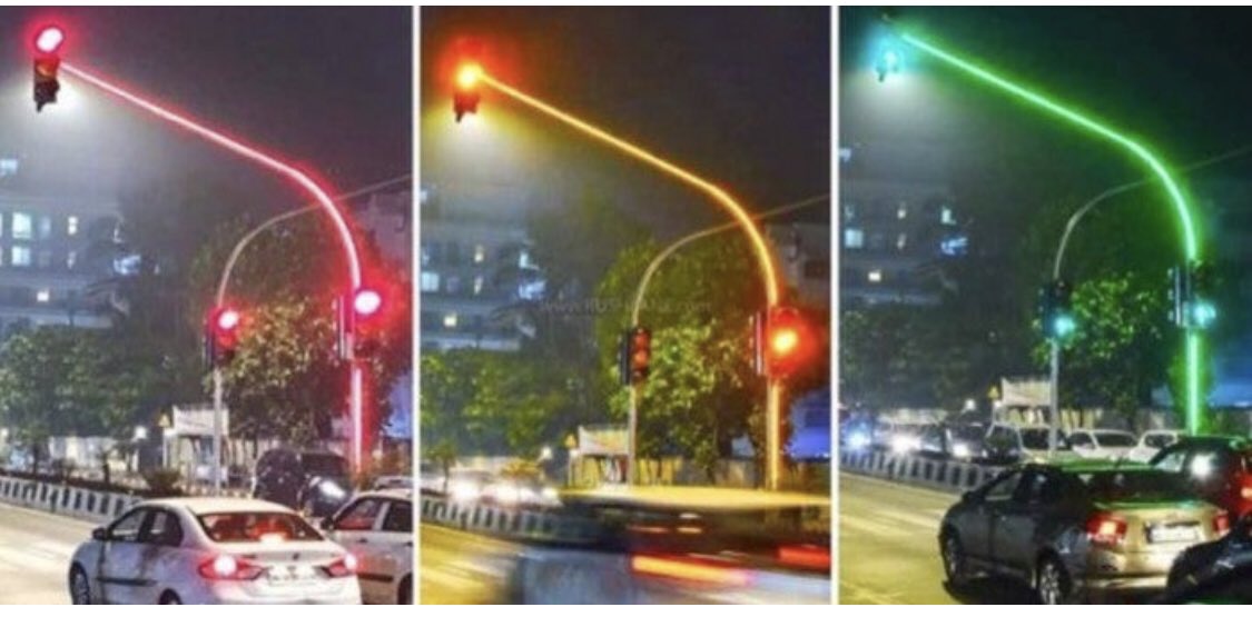 Mumbai installs first traffic signal with LEDs on traffic pole