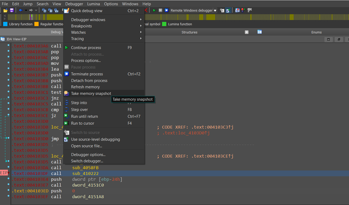 vinopaljiri's tweet photo. Did you know that pe_tree plugin in IDA Pro https://t.co/PrizHikKEP
can be used for IDT + IAT reconstruction on memory dump as API resolving feature.
Simply IDA Pro remote debugging + memory snapshot after APIs resolved + pe_tree --> New PE with all APIs resolved 🤓👍 https://t.co/cPas3024GM