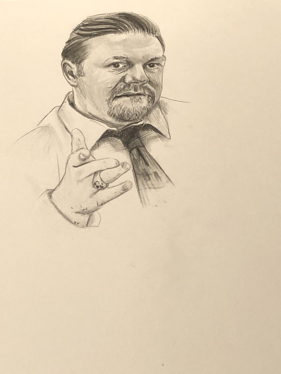 “You just have to accept that some days you are the pigeon, and some days you are the statue.” #davidbrent #theoffice <a href="/rickygervais/">Ricky Gervais</a> #art #sketch