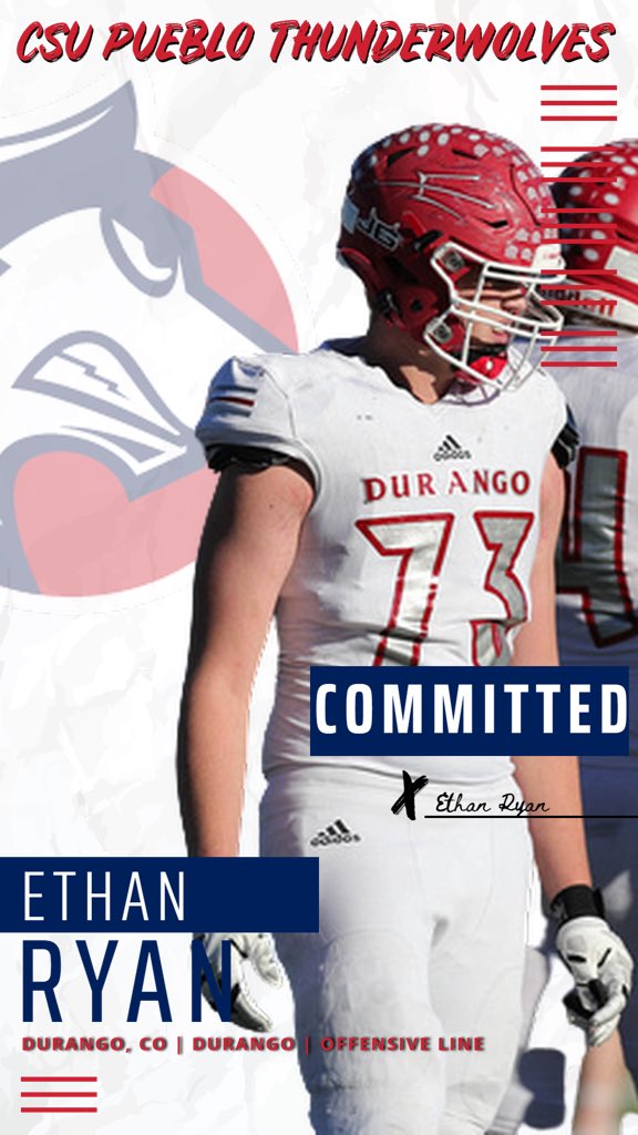 I’m excited to announce that I will continuing my education and football career at CSU Pueblo next fall!! 🏈