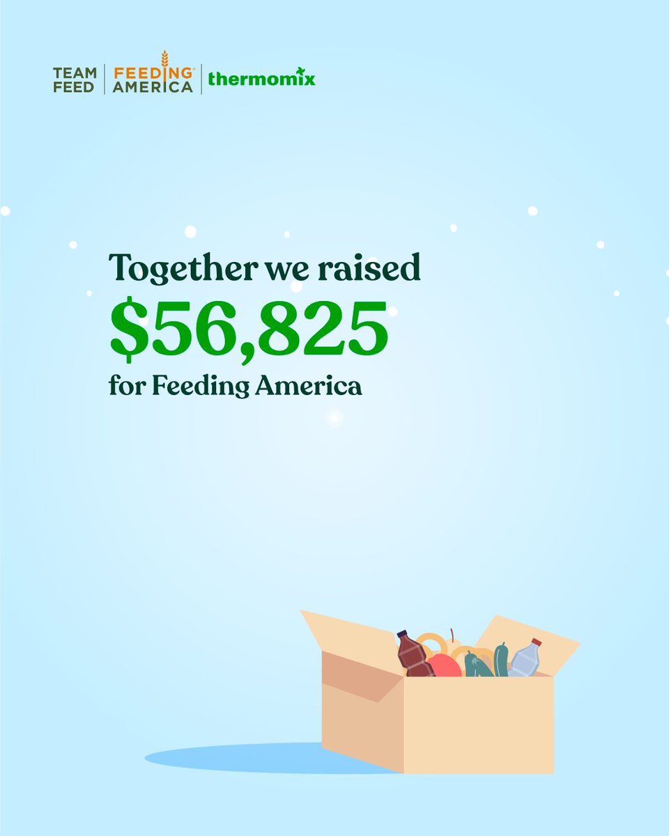 ThermomixUSA's tweet photo. We could not have done this without the commitment and support from our Thermomix Community - together we truly can make a difference 💚⁠
⁠
👉 If you are interested in still making a donation to Feeding America, tap the link below! 

https://t.co/SSj1VekR9p

#Thermomix
⁠ https://t.co/RR7hrS2WIj