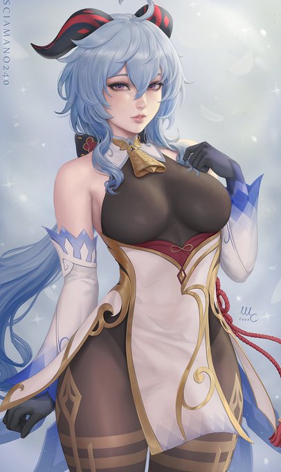 Ganyu the Cocogoat, from Genshin Impact. https://t.co/bjTYj6wd5n