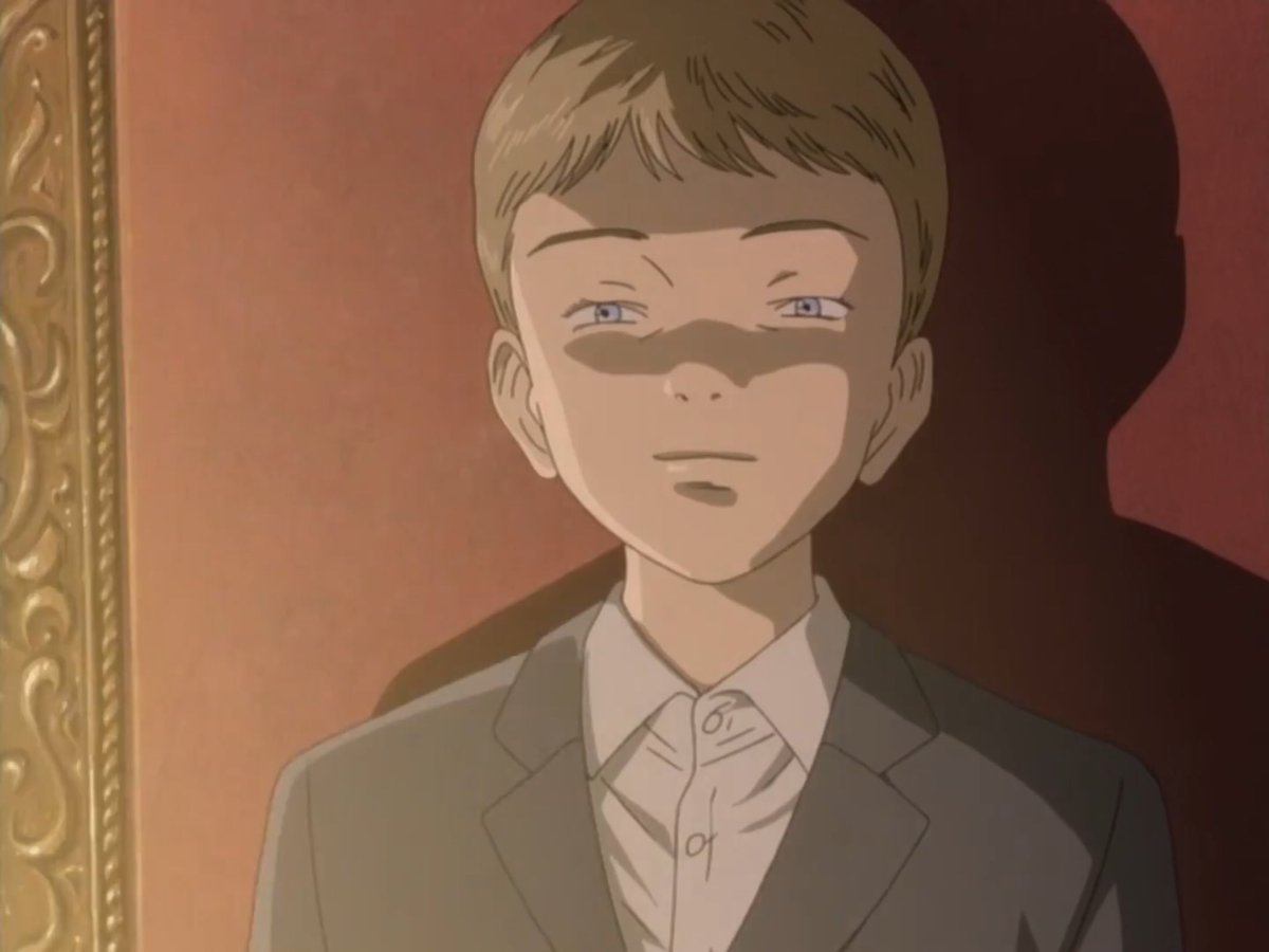 I find Dieter to be kind of fascinating tbh, he almost acts as a contrast to Johan(shown with a visual contrast as well), this is done to further the themes of nurture vs nature, and just as the orphanages show how nurture affects how people turn out, Dieter shows why nature is-