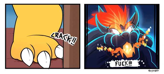 He hit the toe. 