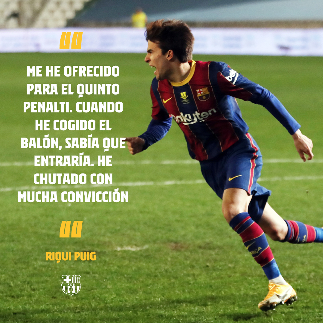 FCBarcelona_es's tweet photo. 🗣 @RiquiPuig, encargado de transformar el penalti definitivo 🔝 https://t.co/9SKK1m6YBb