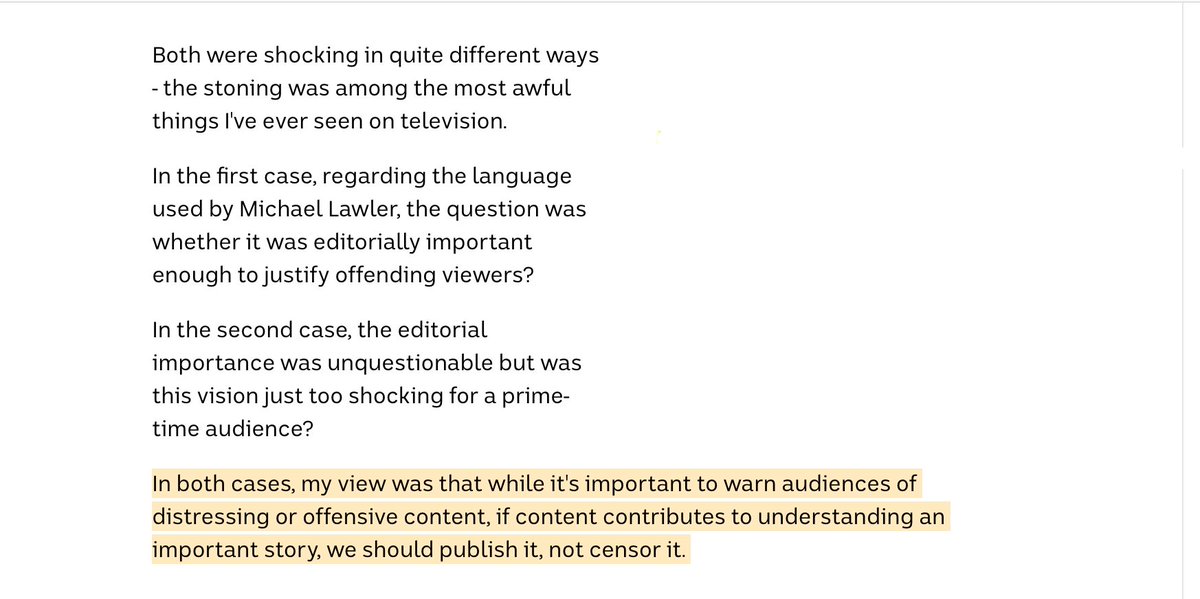 Here's ABC editoral policy manager, Mark Maley  @MM1956 back in 2017.He is loudly defending the use of live footage of a young woman being stoned to death because he claims: ". . . we should publish it, not censor it"Women being killed are important for the public to see..