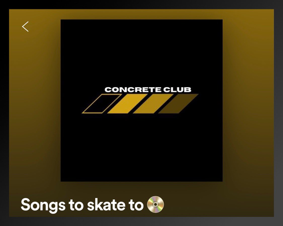 AAklus's tweet photo. New playlist created which is apart of my new project Concrete Club. This playlist is catered to the skaters and will be adding a new set of 20 songs every month! 
2 @TheMassAttack tracks are added so be sure to check it out 🔥🛹💥 https://t.co/jNFdBNcl5h