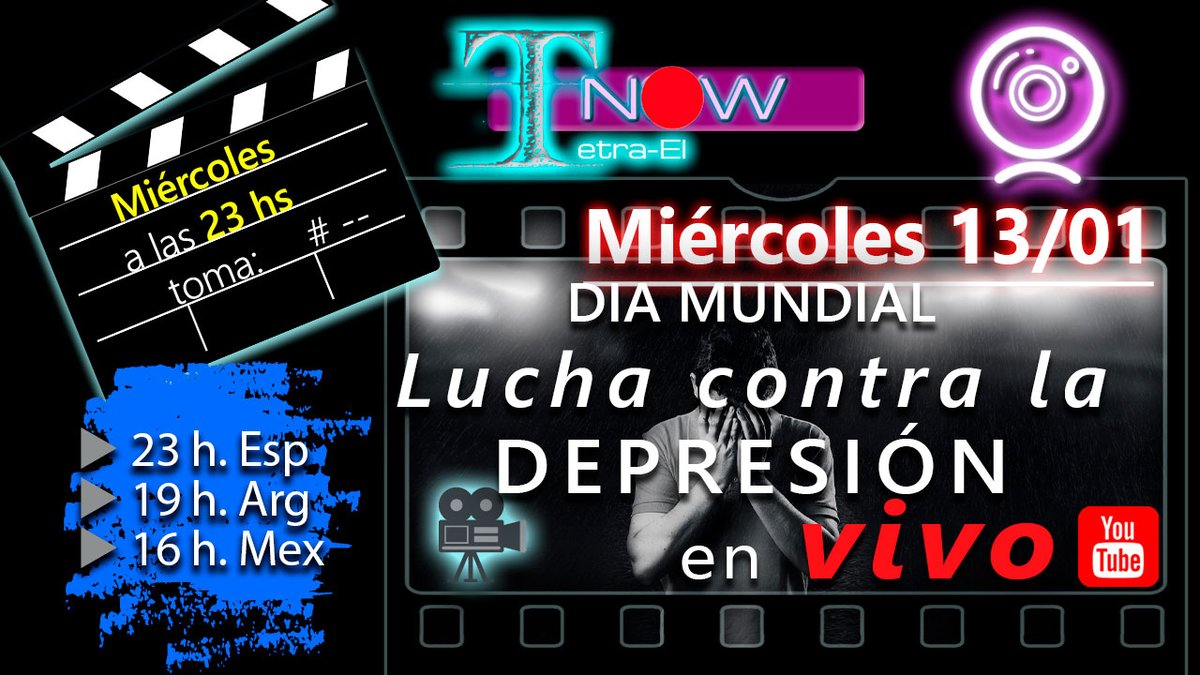 Tetra_El's tweet photo. Hoy #DiaMundialContraLaDepresion.Ahora mismo con
@_RaulCaballero estรก dando una #charla en el canal de #YouTubeLive de @Tetra_El sobre este tema.
๐ https://t.co/iuuUzn1wwS๐
#Tnow #Depresion #psicoterapeutatranspersonal https://t.co/qHYqZ5nJJk