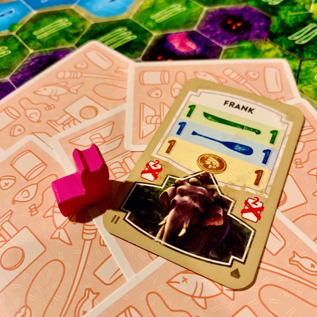 TabletopNate's tweet photo. Which character would you be, the Pink Kittin or Frank the Elephant? Are you fun loving and energetic but likes naps or slow and steady, helping to get things done?
#whichcharacterwednesday #boardgames #tabletopgames
#kittin #thequestforeldorado https://t.co/rjXYoPE5Mu