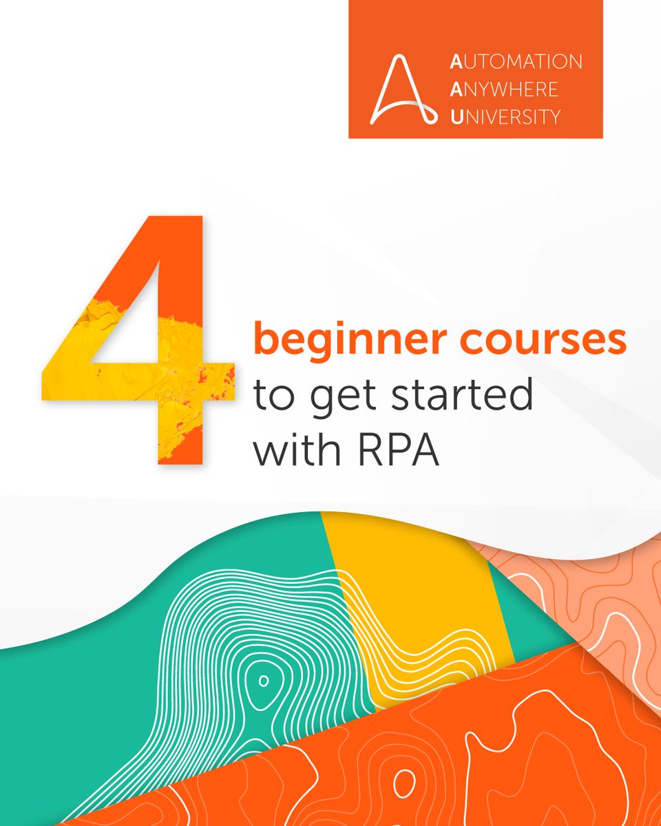 AutomationAnywh's tweet photo. 🎓 Prepare for a career in #RPA, the fastest growing market in enterprise technology, with #AAUniversity. 

See what our beginner's learning trail offers and enroll for free → https://t.co/1OZufyXdQt 

#Developer #Careers #Skills https://t.co/tKz5ej8Db8