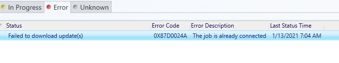 spawn3k's tweet photo. Had a errors with yesterdays Office 365 updates.
I think I had my ADR set too wide and it tried to apply both the 2002 update and 2008 update.
When I separated the updates in testing they worked fine.
#SCCM #MEMCM https://t.co/vHPZfbqdhN