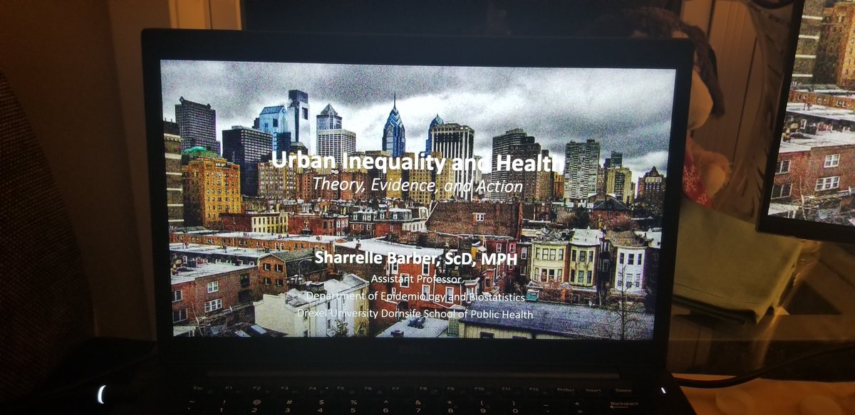 Kicking off my Urban Inequality and Health course tonight! There's so much to cover about how #StructuralRacism finds its way into the brick and mortar and the social fabric of our cities. I hope the students are ready! #WhiteSupremacy #Segregation #COVID19 #HealthInequity