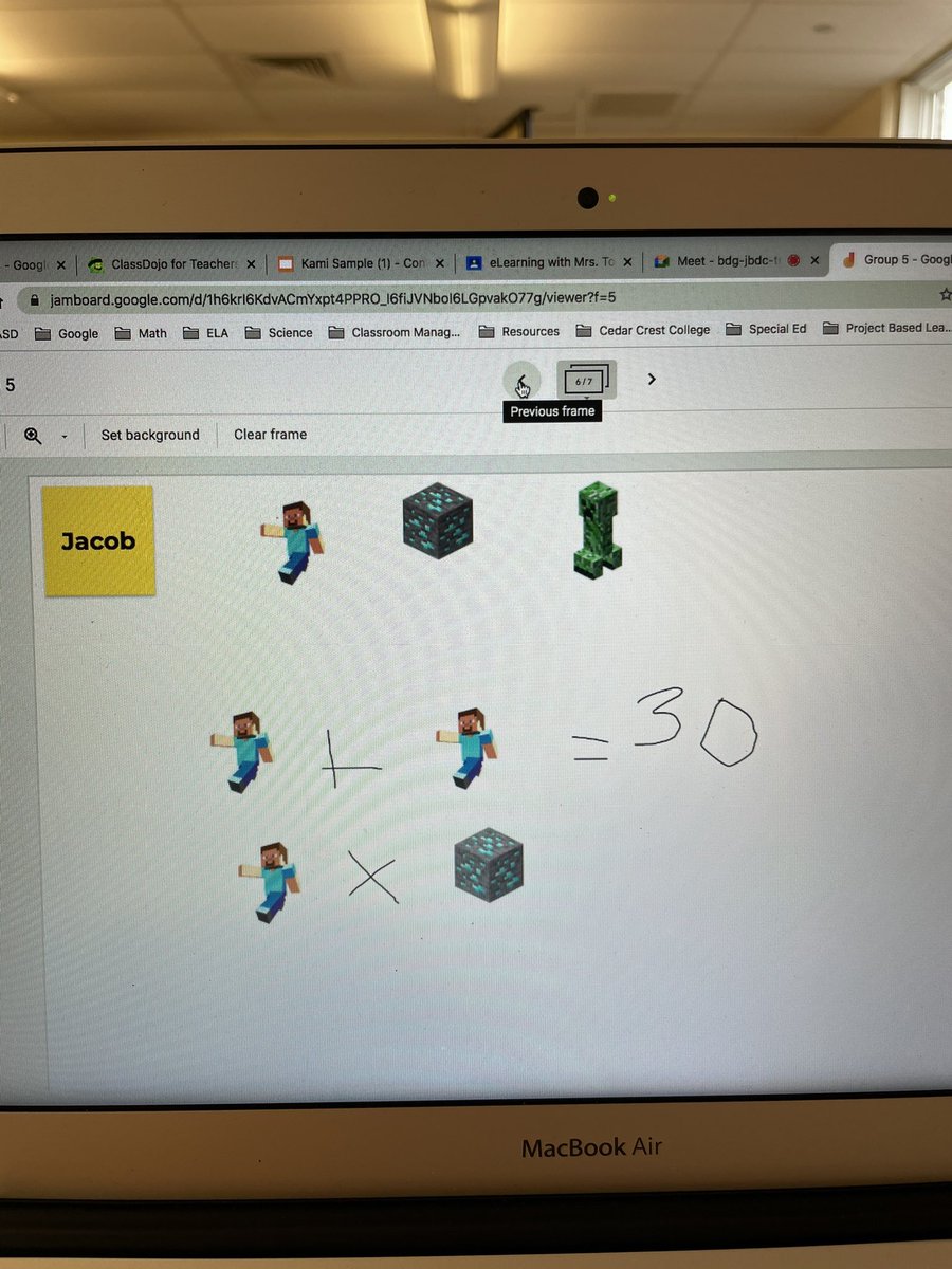MrsTominaj's tweet image. I had some amazing Kids use @googlejamboard to create their own @solvemoji. Then, they solved each other’s puzzles. A major shoutout to @GiftedTawk for always inspiring me through her creative use of Jamboard. #wELearning @nasdborough @MooreElemSchool