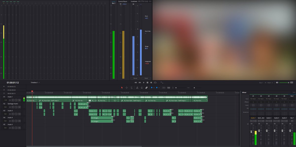 LadmanStudios's tweet image. Some late night sound design for this weeks practice video @Blackmagic_News #DivinciResolve #film