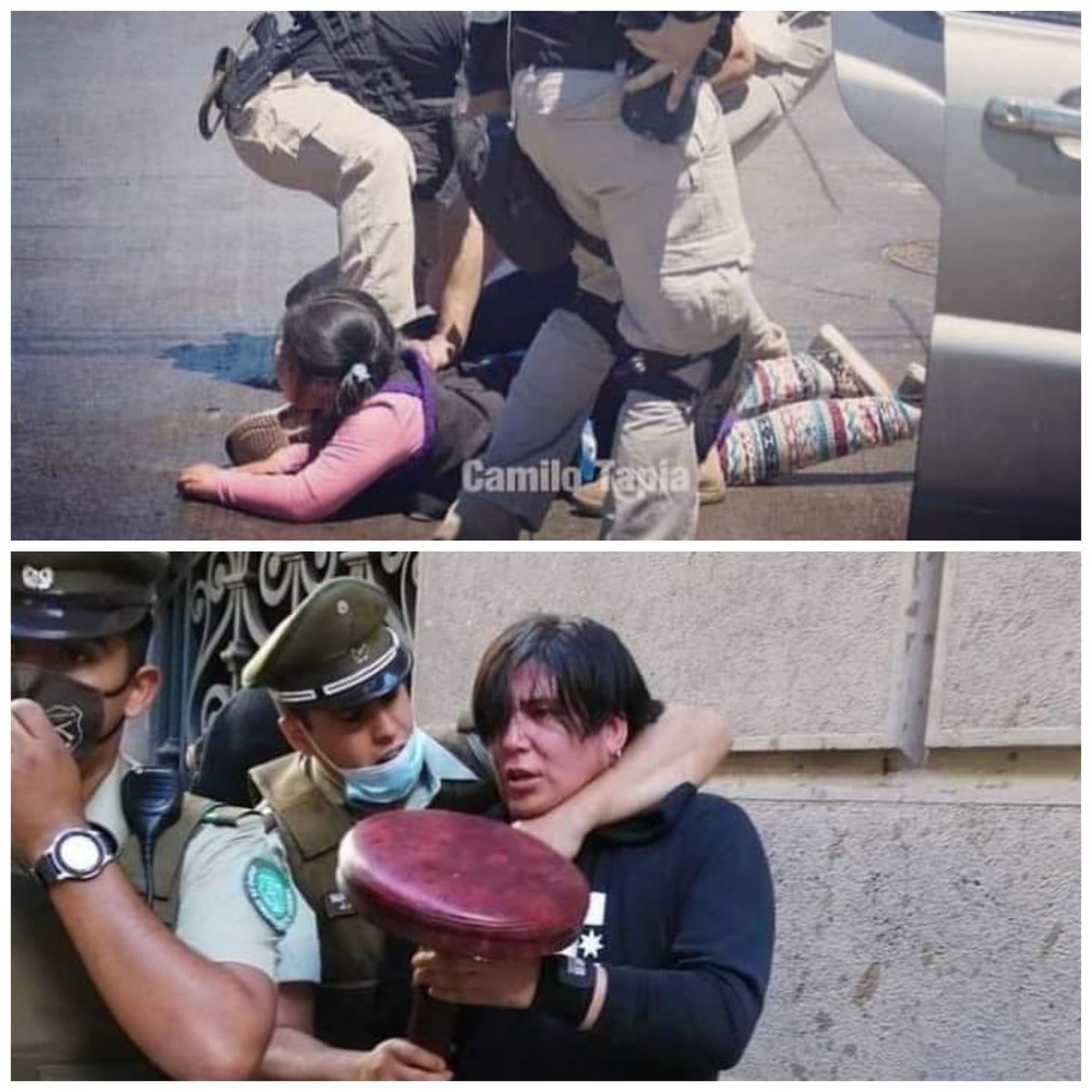 karitoh__'s tweet photo. Encuentre las diferencias , una niña reducida por ser mapuche , y un neonazi siendo protegido ,portando arma de fuego... Que país de mi3rda .
#RobertoBelmar #PaseoAhumada #kks2 #DiferenciaSocial https://t.co/SCDrwtfDcm