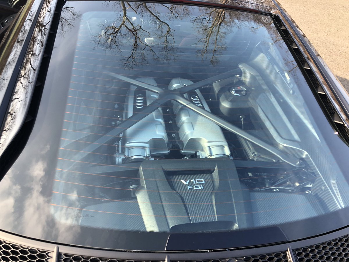 Akademiks's tweet photo. Late Christmas gift to myself ... 1 of 30 ever made. 2021 Audi R8 coupe Panther Edition. Ps. I know it’s a depreciating asset... I got my investments lined up and already  got my house and my momma a house. Lol I’m a car guy. Don’t judge me . 😈😈😈.oh and no car payments lol 💰 https://t.co/guQFR9rvtM