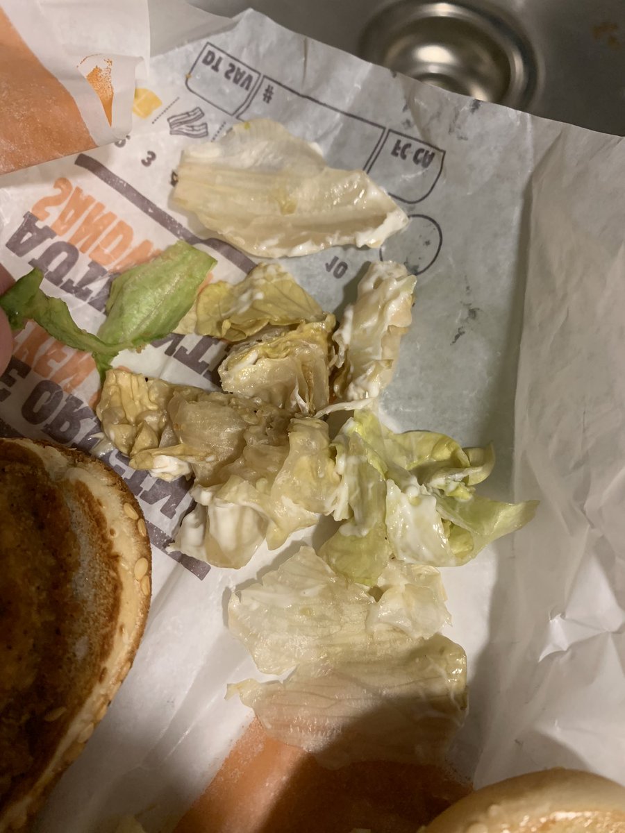 Is that lettuce according to your health standard ? Very disappointed this is gross  !!! <a href="/BurgerKing/">Burger King</a> <a href="/BurgerKingCAN/">Burger King Canada</a>