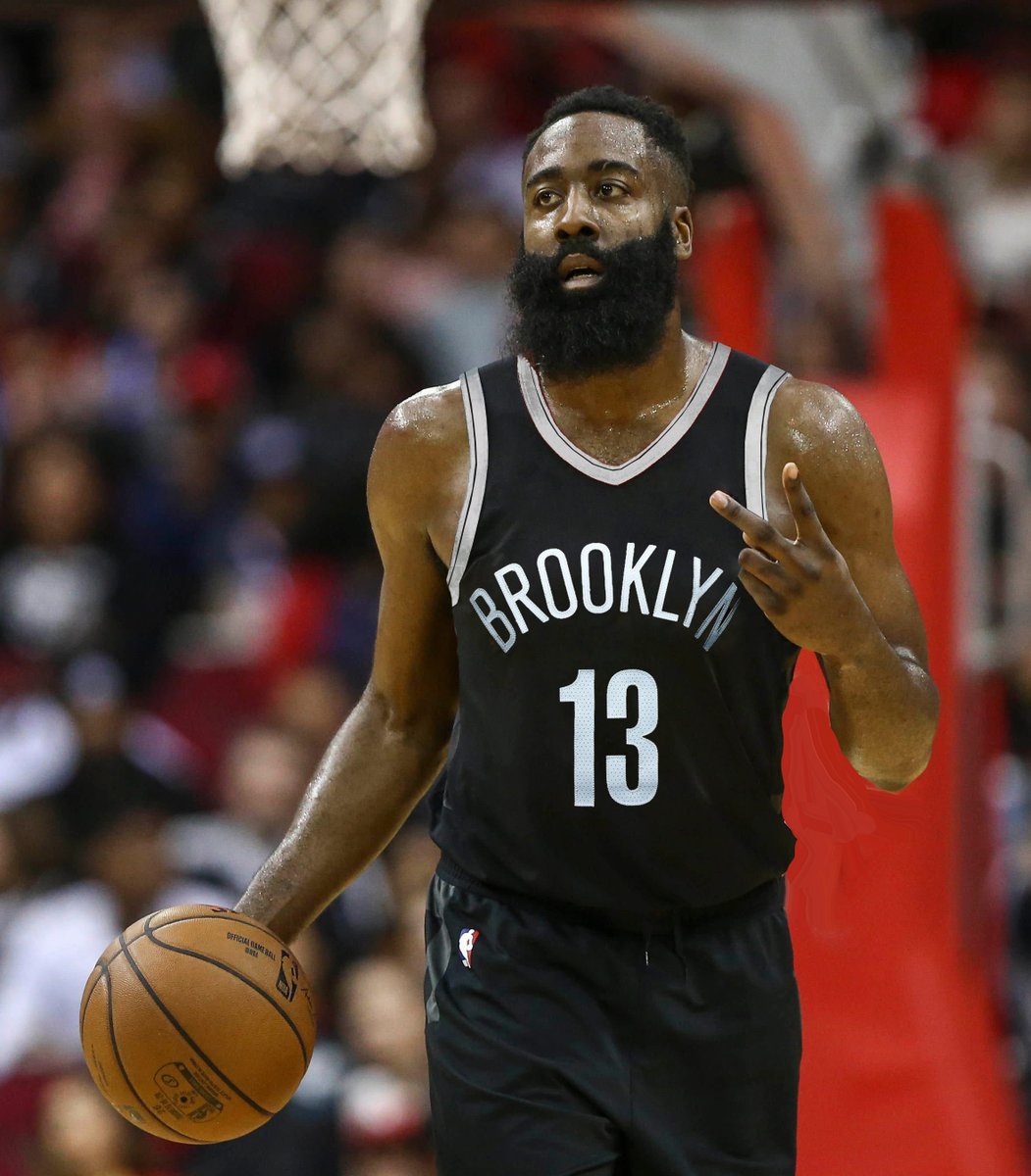 James Harden in a Brooklyn Nets jersey