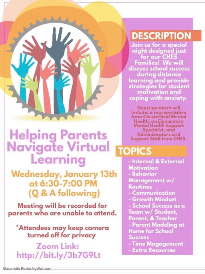 Hosting Cloverhill Elementary and chesterfield prevention parent night @ccpsinfo <a href="/JSRucker/">Dr. Jennifer S. Rucker (she/her)</a> <a href="/KarynAndersen/">Karyn Andersen</a> <a href="/DrLaurenWynne/">Lauren Wynne</a>