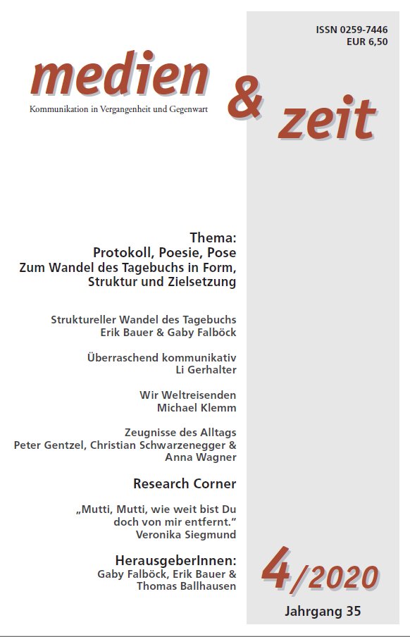 Gerade erschienen in „medien &amp; zeit“ ist meine  Analyse von „Weltreiseblogs“ als multimodale Erzählungen in #Weblogs und #Instagram zwischen individueller Stilisierung und kollektiver Standardisierung. Grundlage war mein Vortrag auf der Wiener Tagung zum Wandel des Tagebuchs.