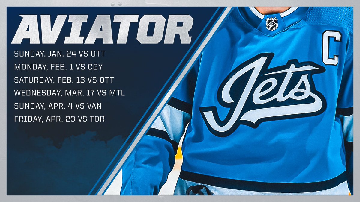 Winnipeg Jets Alternate Aviator Jersey