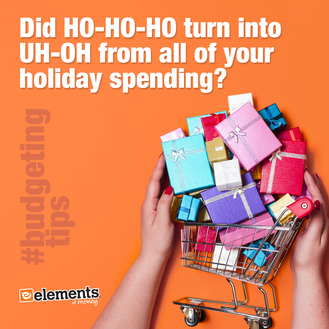 Did HO-HO-HO turn into UH-OH from all of your holiday spending 🤦‍♀️   Set aside 15 minutes to review your incoming and outgoing money. If there’s money left over, give it a purpose like opening a savings account or putting it toward debt. 
#teensandmoney #knowledgeispower