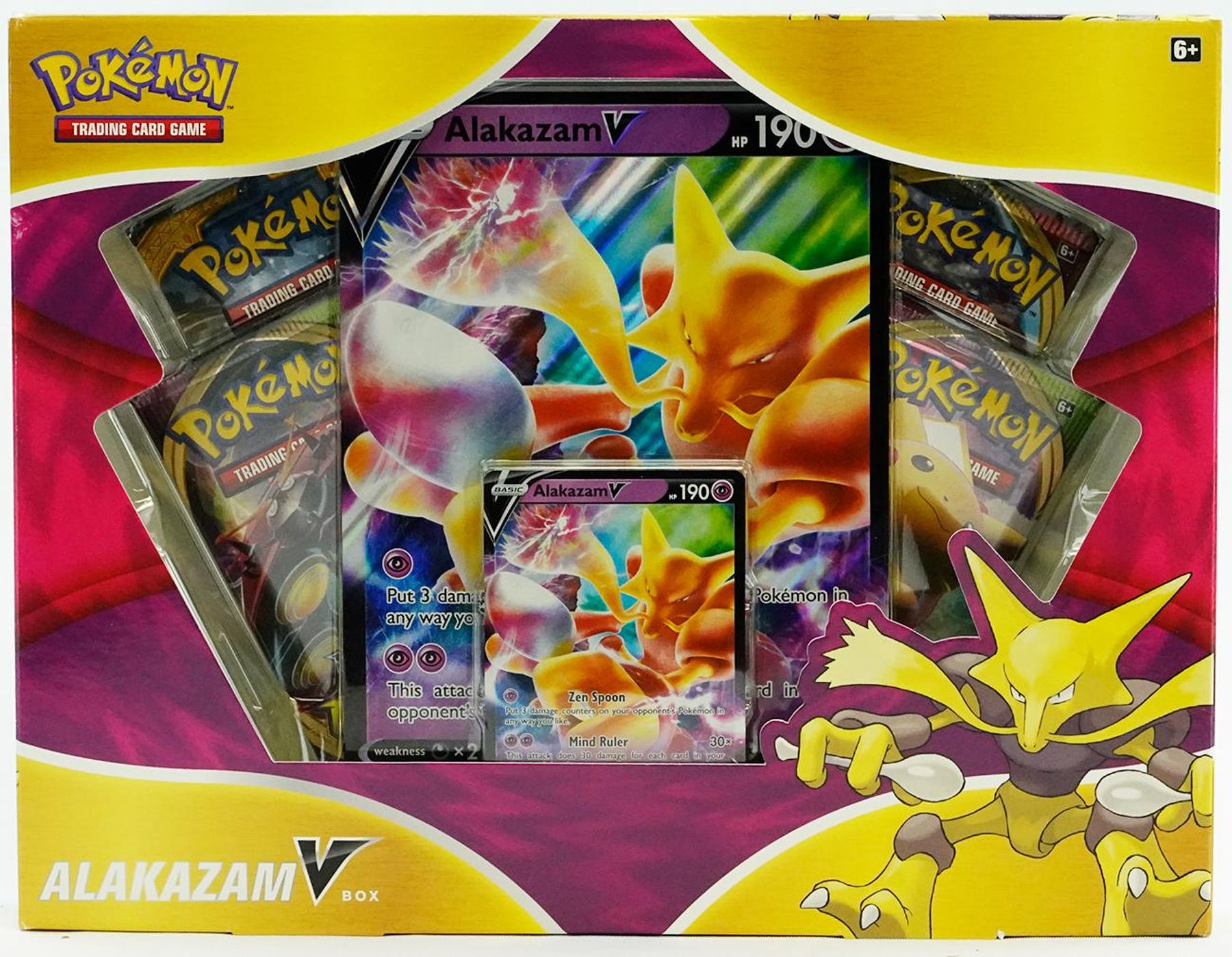 Columbia Sports Card Pokemon Alakazam V Box Releases Today This Box Has 1 Foil Alakazam V 1 Jumbo Alakazam V 4 Pokemon Tcg Booster Packs And A Code Card For