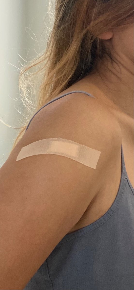 So much to fret about re 2020 &amp; the last 4 yrs, but I am focused on this band-aid – evidence MODERNA WAS HERE, of the triumph of science, that healing is around the corner for all of us - as individuals, as one. A new year, a new administration, a new chance. Stay safe, all!