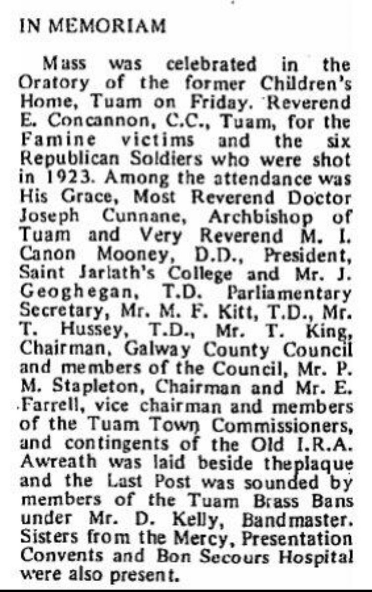 History is what we choose to remember. In 1969 a memorial mass was held at the former Mother and Baby home in Tuam. Standing near of mass grave of children recently reposed in a repurposed sewage system, they memorialised famine victims and Republican martyrs.