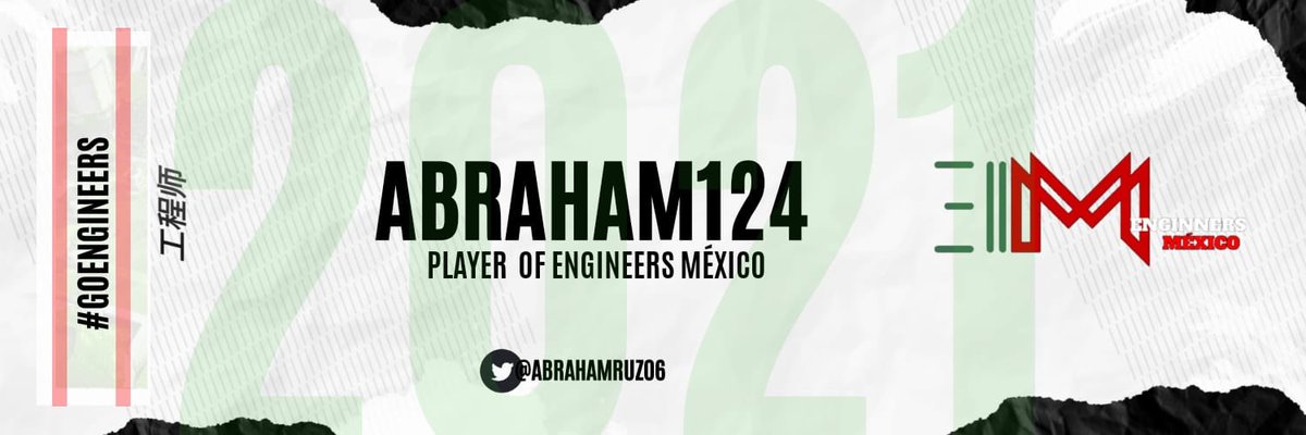 EngineersMxico1's tweet photo. Las palabras sobran cuando hablamos de este referente del equipo🔥. Un genio que ha estado con nosotros desde el comienzo, su buena vibra y grandioso nivel, han hecho que se gane el cariño del equipo, Presentamos al genio Mexicano. @AbrahamRuz06 ❤️🇲🇽 https://t.co/OCSFr5pDup