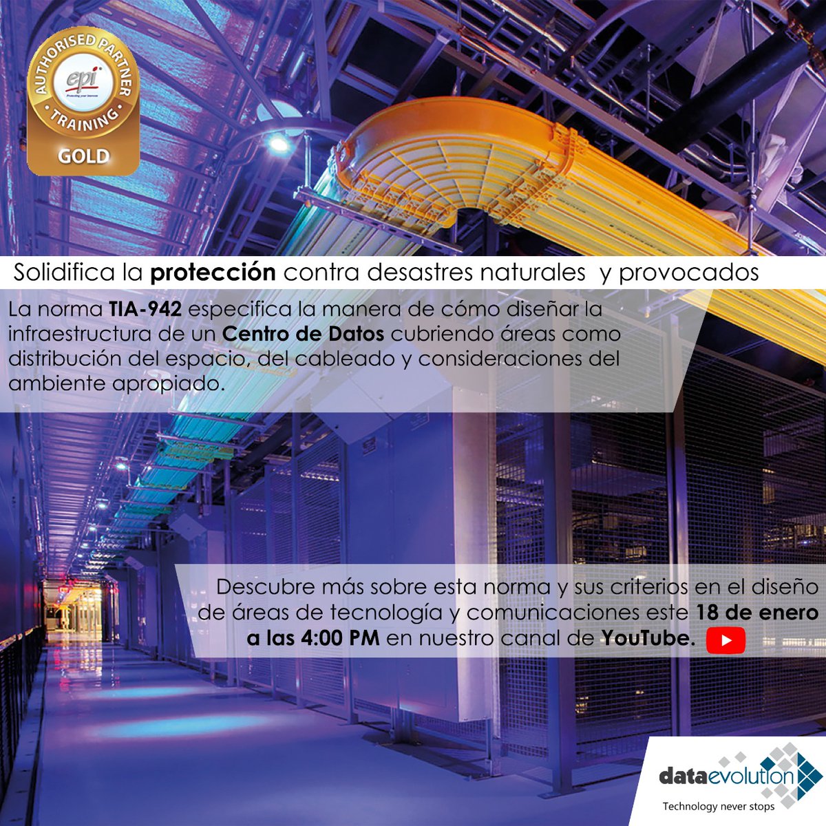 evolution_data's tweet photo. Data Evolution te invita al curso #CDFOM (Operaciones en Centro de Datos) donde aprenderás a gestionar mejor y administrar un #CentroDeDatos base a la norma TIA-942.

Conoce más en 👉https://t.co/RSJ6P0iDvK 👈 https://t.co/eWufwkI38A