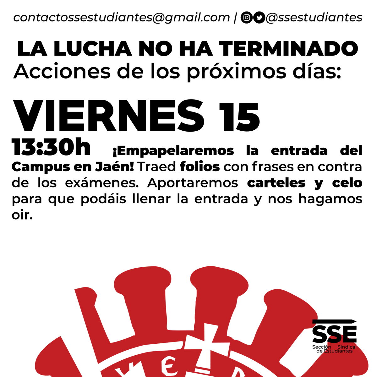 ssestudiantes's tweet photo. Próximas acciones que realizaremos esta semana. Visto el brutal aumento de casos ahora más que nunca debemos presionar para que no jueguen con nuestra salud, estamos literalmente en el peor momento de la pandemia.
#ExamenesOnlineYa
#ExamenesOnlineEspana 
#EmpUJAdosAlCovid https://t.co/sdNzowXshb