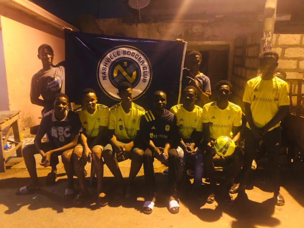 SupportersSc's tweet photo. We give thanks to the generous people in Nashville for getting us some new merch to get to support the club in style. We are Nashville. We never give up.
@NashvilleSC please we might need your support. Together as one โค๏ธ
#EveryoneN #NGOUY https://t.co/H4eUXtRXZ1